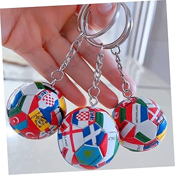 サッカー国別キーホルダーセット 部活キーホルダー サッカー 全国制覇 4色セット ボール スパイク